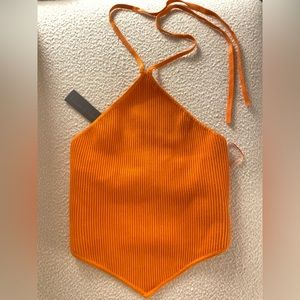 NWT ORANGE ABSTRACT TOP